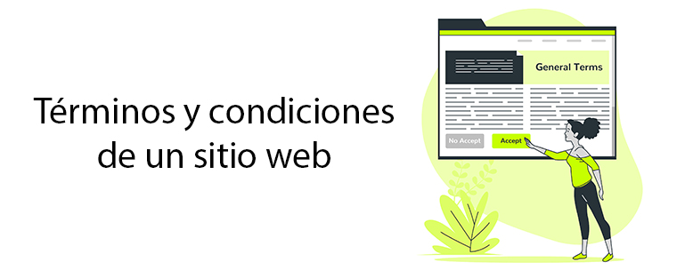 Términos y condiciones de un sitio web