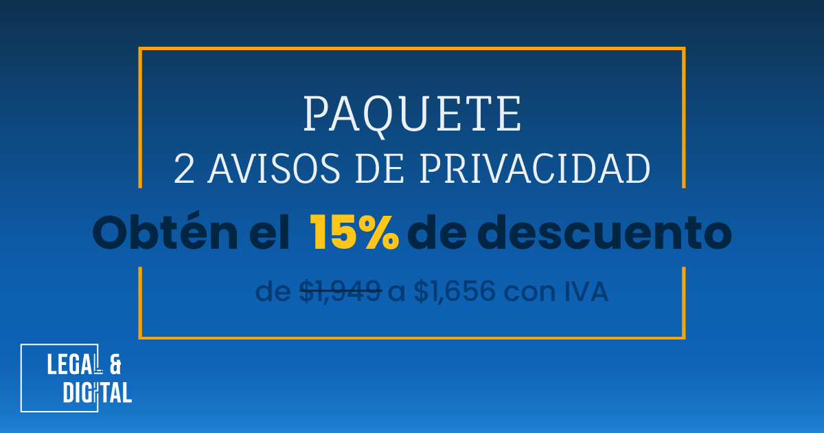Promoción de 2 Avisos de Privacidad Esenciales (integral y simple)