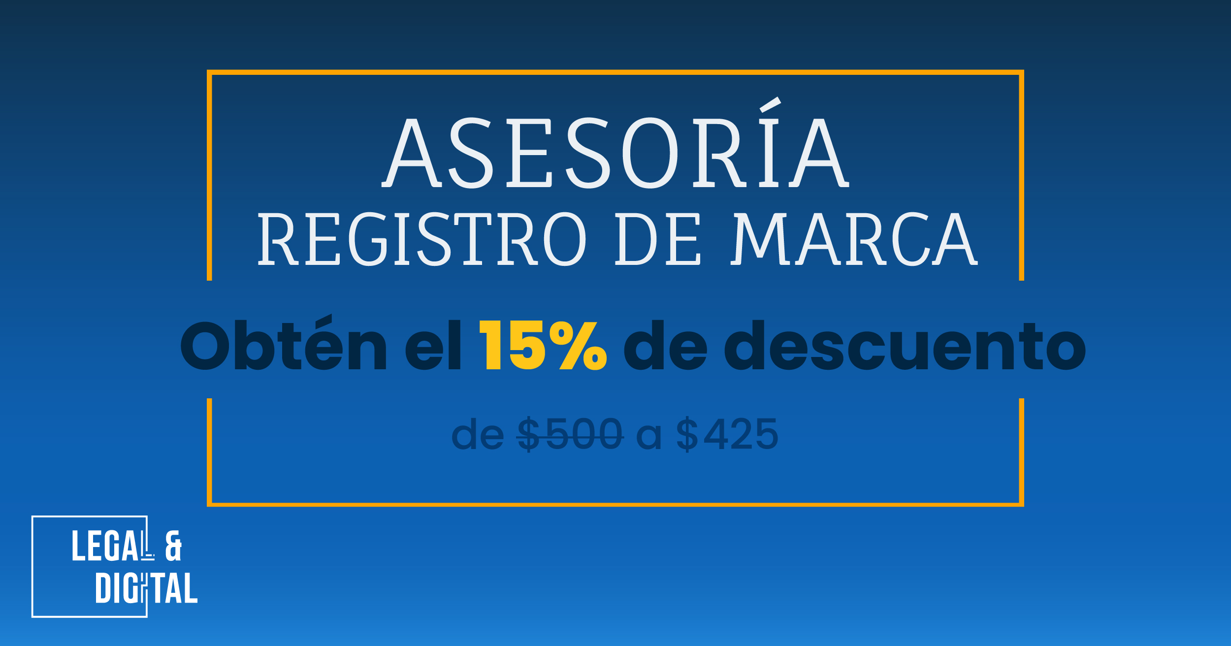 Descuento: Asesoría Esencial para Registro de Marca