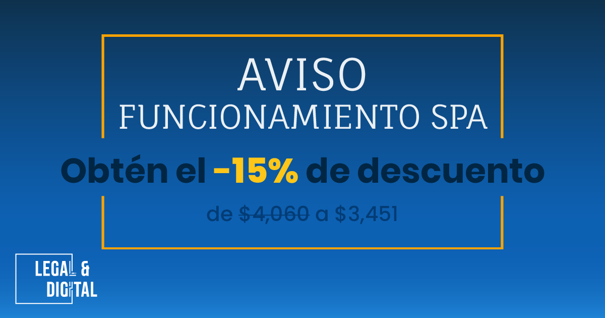 Promoción en Alta de Aviso de Funcionamiento para spas