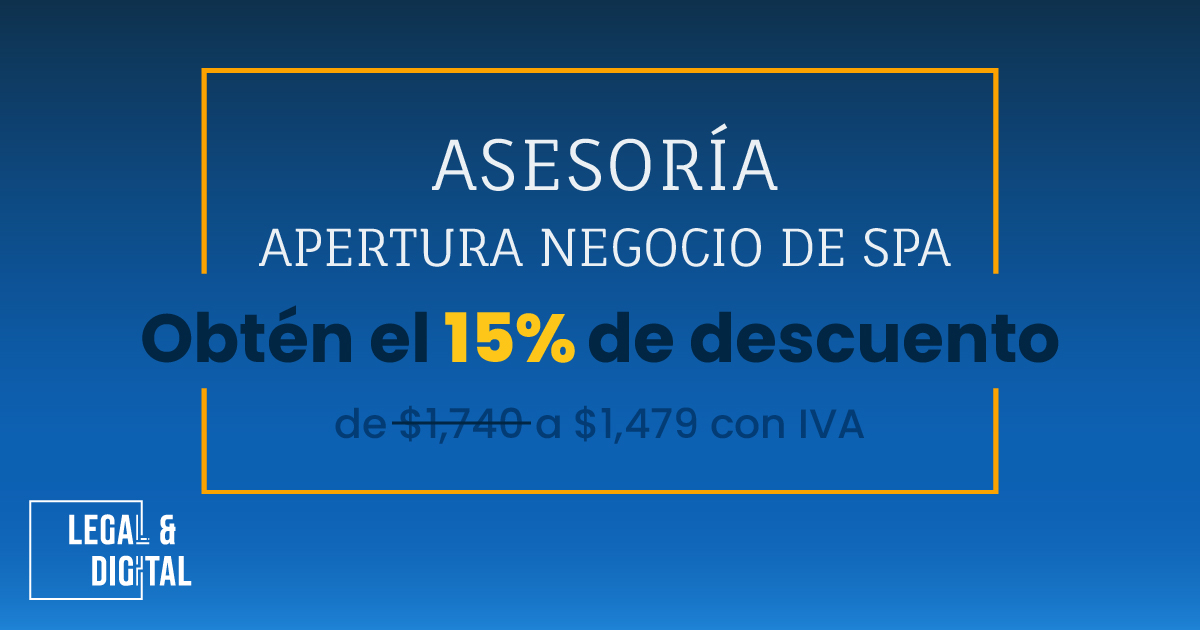 Asesoría con descuento para apertura de Spa